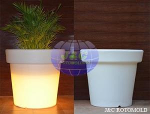 China Round LED Light PlasticRotomolded Planters By Aluminum A356 Rotomolding Molds wholesale