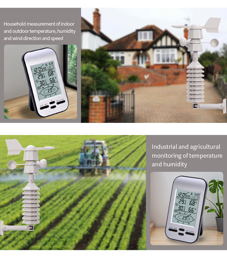 48s Data Update And Customized ODM Support Small Multi Function Weather Station For Outdoor