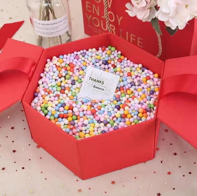 15*13*10cm Hexagon Paper Wedding Gift Box Packaging