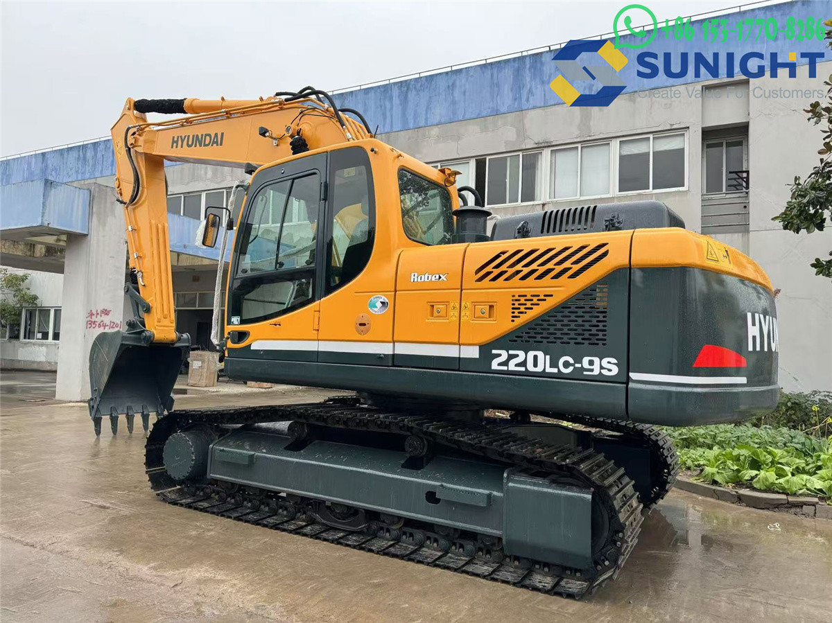 Second Hand Low Hour Hyundai Crawler R220LC-9S Used Excavator Engine Powerful R220LC R220 220 20 Ton Digger