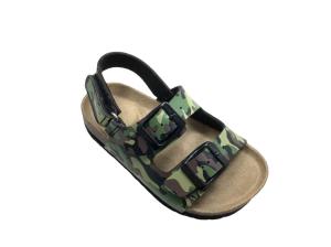 China Fashion Camouflage Double Buckle Footbed Sandals wholesale