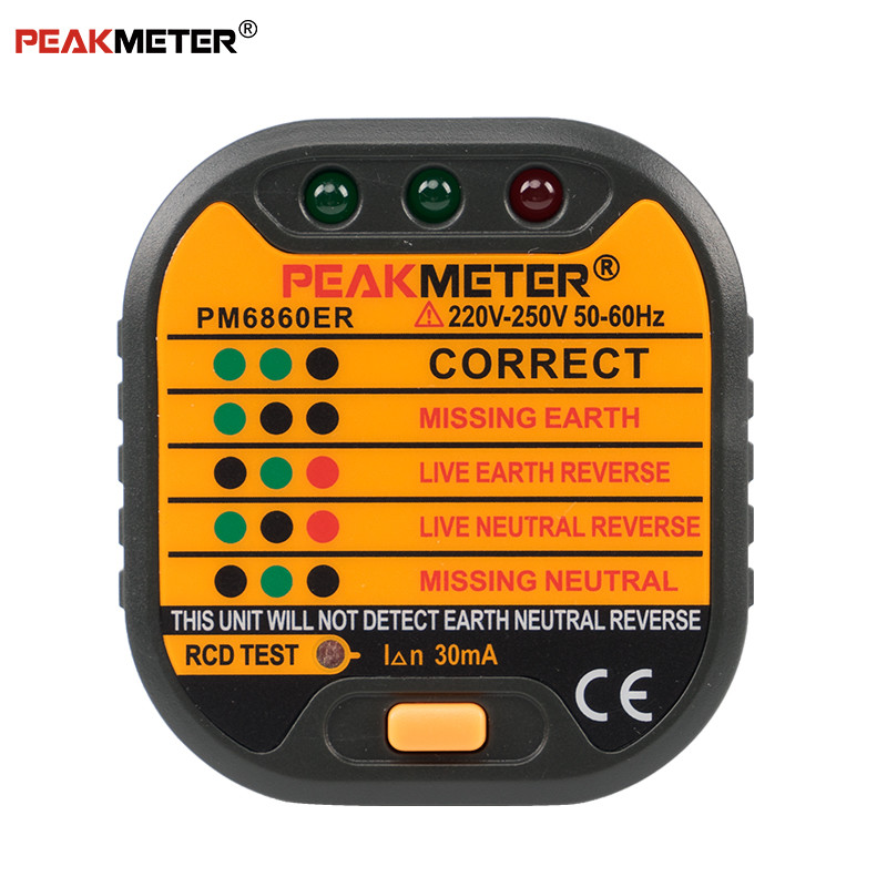 Home Power Electric Socket Tester UK Standard 230V 65 X 65mm High Safety