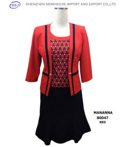 China High quality ladies office skirt suit ladies formal skirt suit Red/Blue wholesale