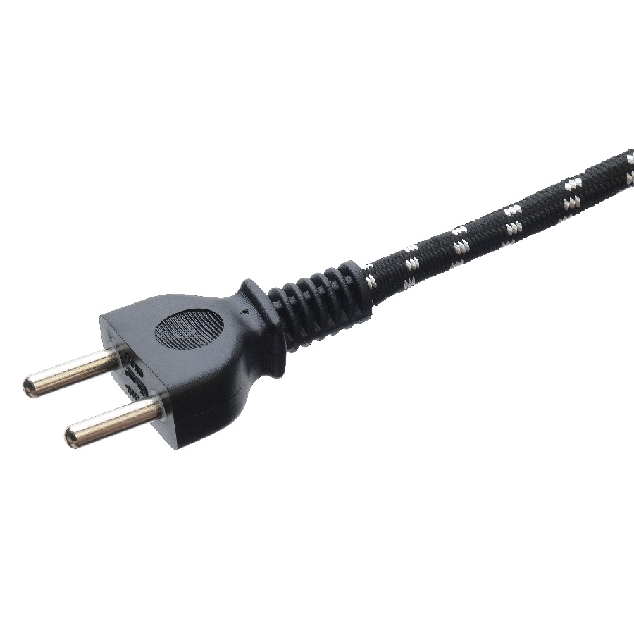 Commercial Power Cord Extension Cord VDE/SNI/KC 2 Round Pin Plug for Electric Iron in Dubai Middle-Eastern Market