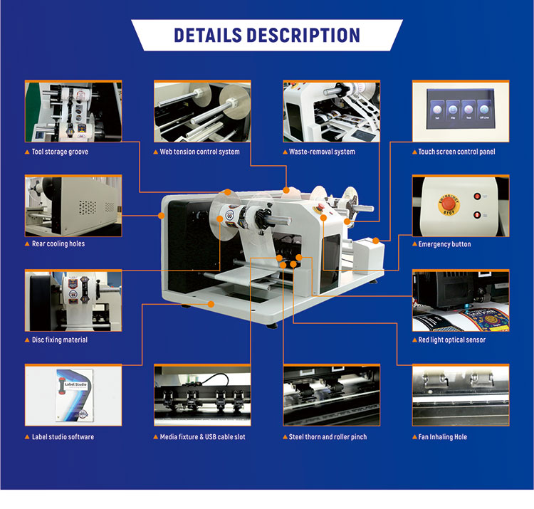 Label Studio Software VR30 Web Tension Control System for Digital Roll Label Finisher