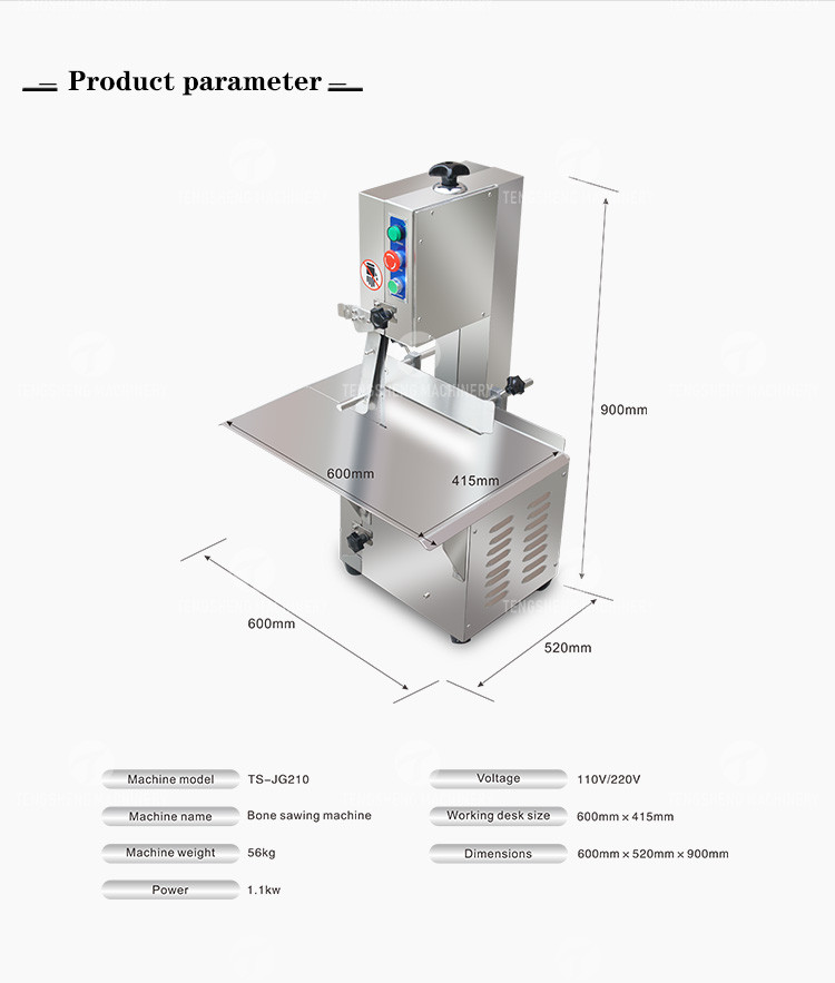1.1KW Creophagy Electric Bone Cutting Machine , Disassembly Bone Saw Cutter Machine