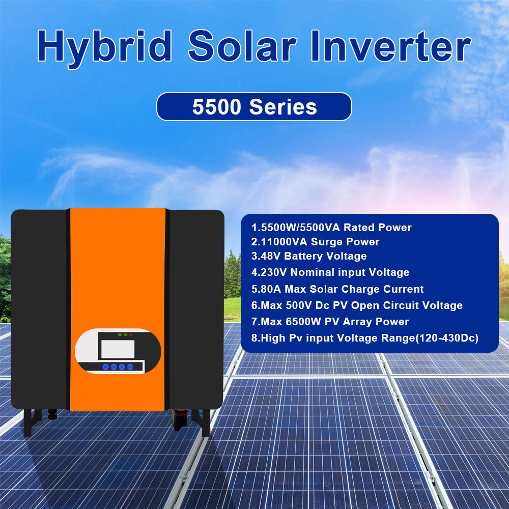 48V DC to 110V 220V 230V Pure Sine Wave Solar Hybrid Inverter