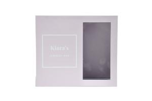 China Pink Book Shape Window Handmade UV Coating Gift Box Packaging wholesale