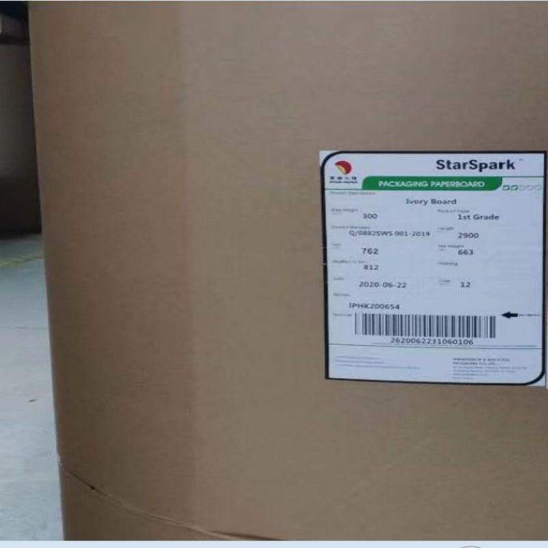 Industrial Food Packing 210/230/250/270/300/350/400gsm IPSUN STARSPARK FBB ivory board