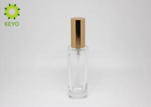 China Customizable Empty Glass Cosmetic Containers With Golden Aluminum Sprayer wholesale