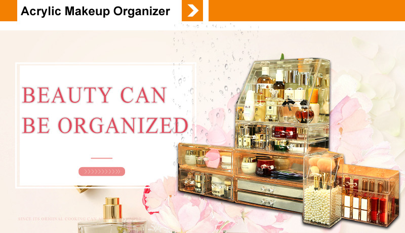 Large Acrylic Cosmetic Display Stand , 6 Layer Acrylic Makeup Display Stand