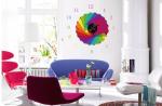 2012 Especial Design Flower Vinyl Wall Decoration Sticker Clock 10A003