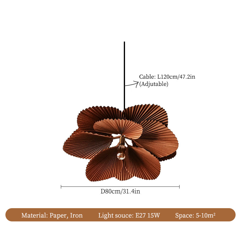 Wabi-sabi Paper Ceiling Lamp Living Room Shop Led Ceiling Chandelier Kitchen Island Pendant Lights(WH-AP-580)