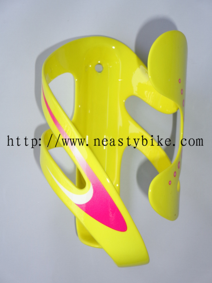 NT-BC1007 Cycling Yellow and Decal Carbon Fiber Bottle Cage