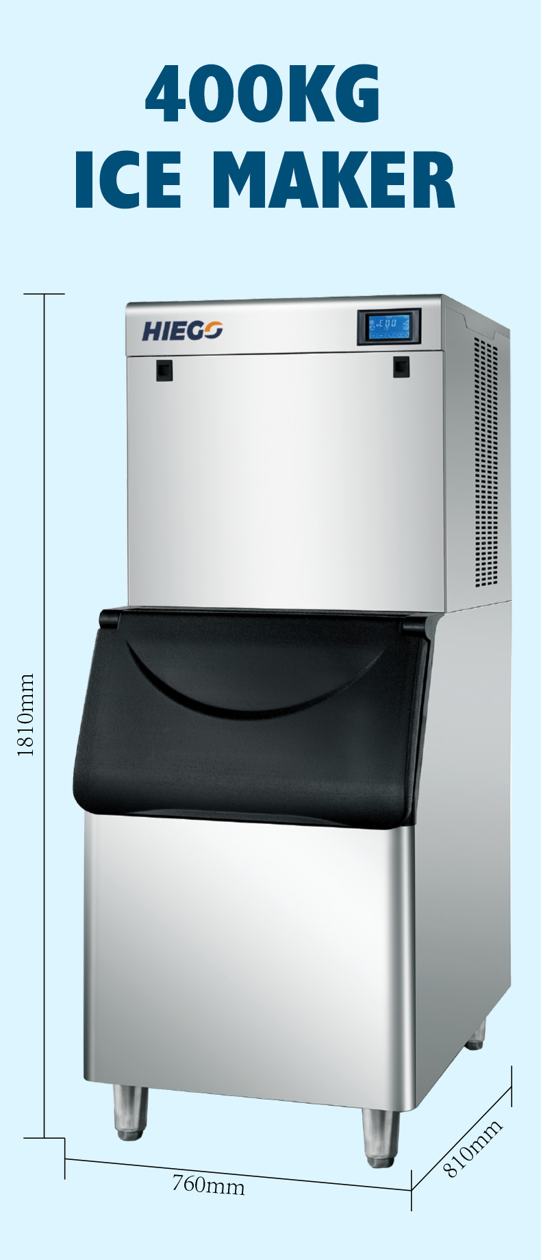Large Capacity 400kg Commercial Ice Machine Cube Maker Industrial Ice Making Machine