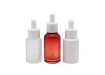 Clear Red Glass Essential Oil Bottle 30ml 50ml 100ml Frosted Clear Cosmetic