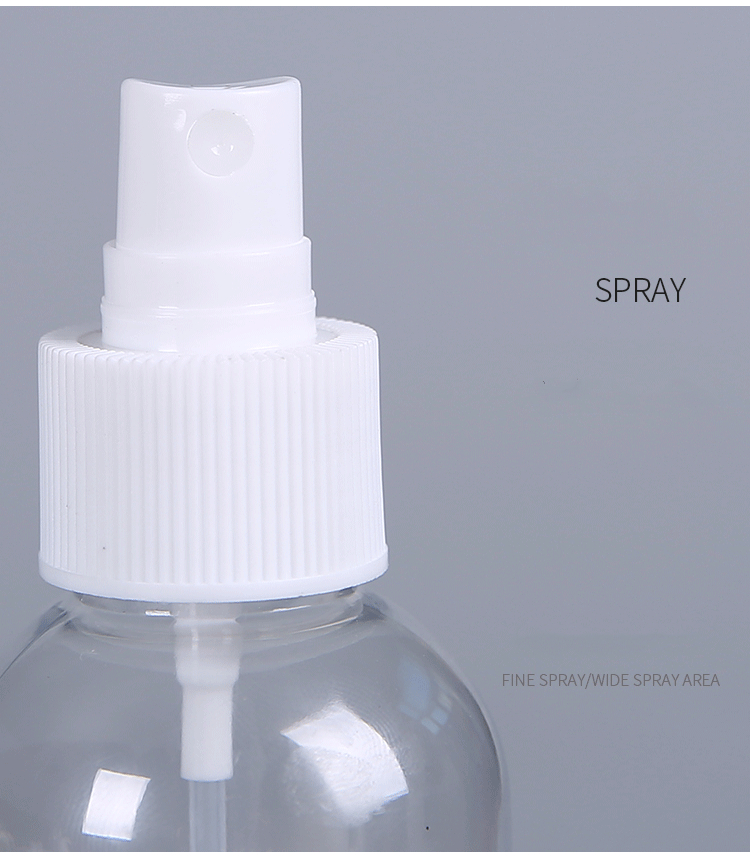 60ML 100ML Round Shape Small PET Plastic Spray Bottle l 50ml cosmetic PET clear Hand Wash Sanitizer spray bottle