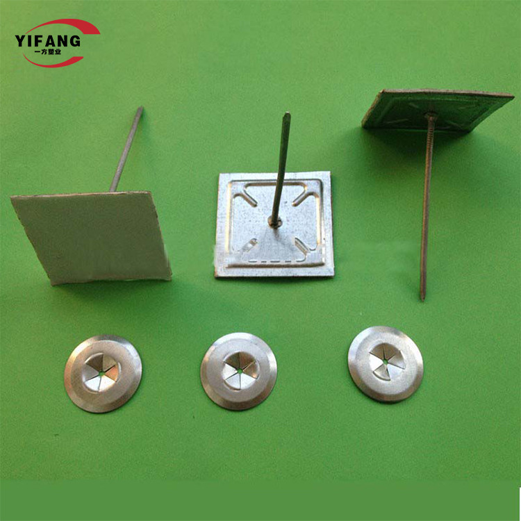 Perforated Base Insulation Stick Pins For Rigid Insulation Zinc Finished