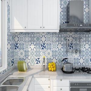 China Modern Tile Mosaic Ceramic Wallpaper Roll for Kitchen Cupboard Cabinet Furniture Self Adhesive DIY Wall Stickers wholesale
