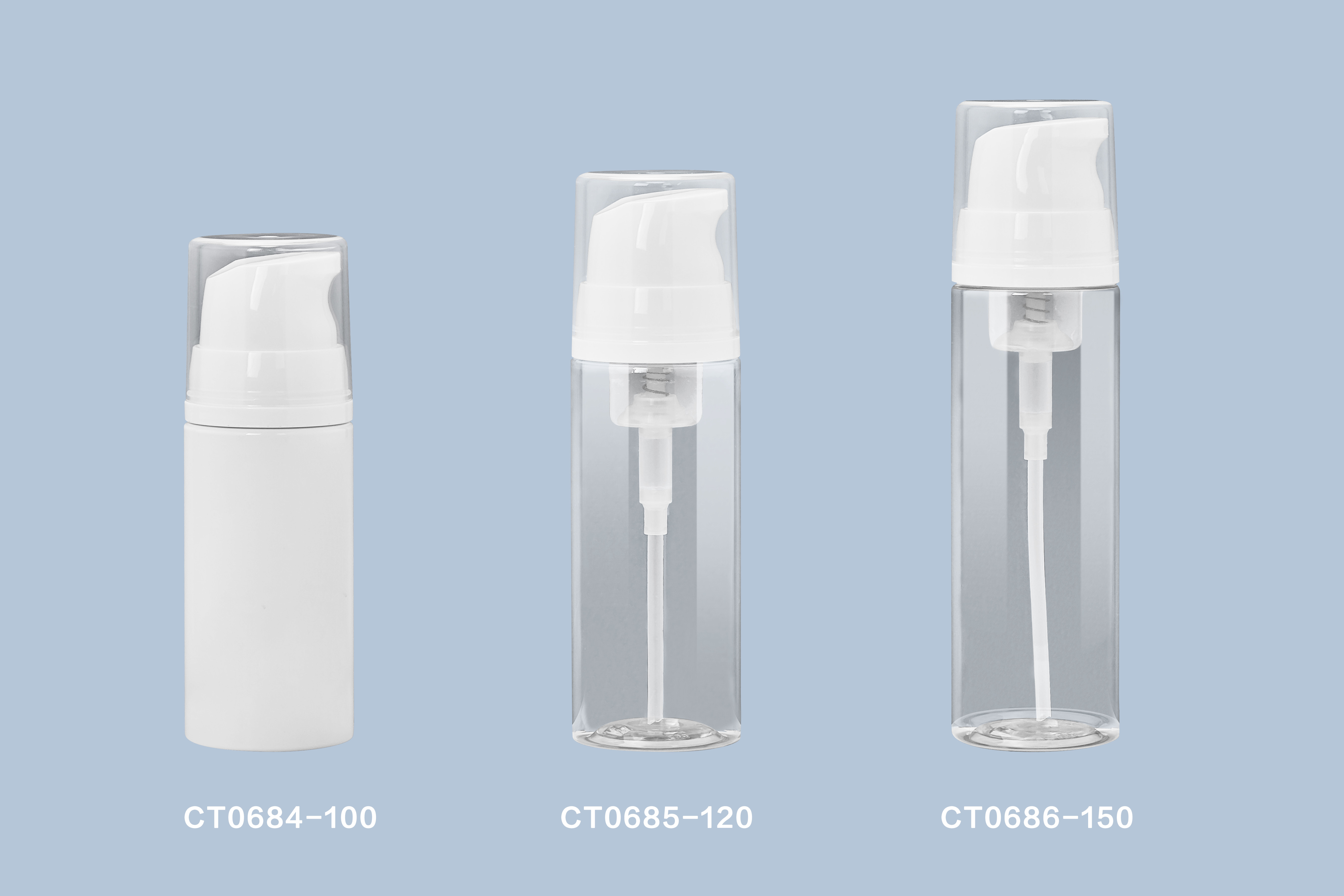 Screw On 30-410 Closure Type Hand Care Made of PET Material White with Transparent overcap