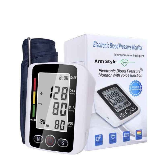 Home Medical Arm Type Sphygmomanometer With A Smart Display Voice Broadcast