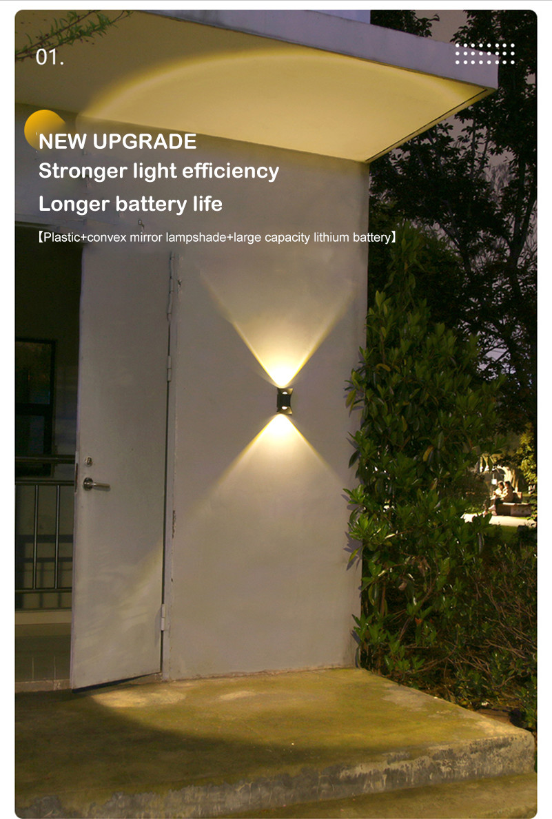 IP65 Waterproof Solar Energy Save Lamp Outdoor Wall Sensor