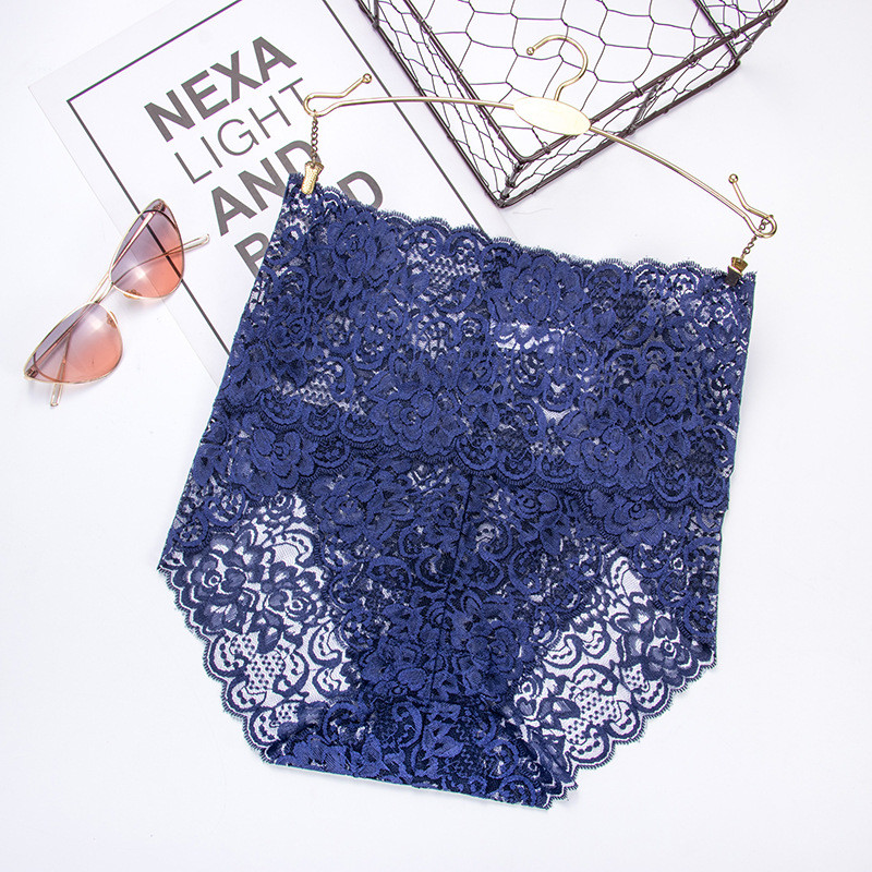 Womens High Waisted Lace Panties Plus Size Sexy Underwear Brief Hipster Panties