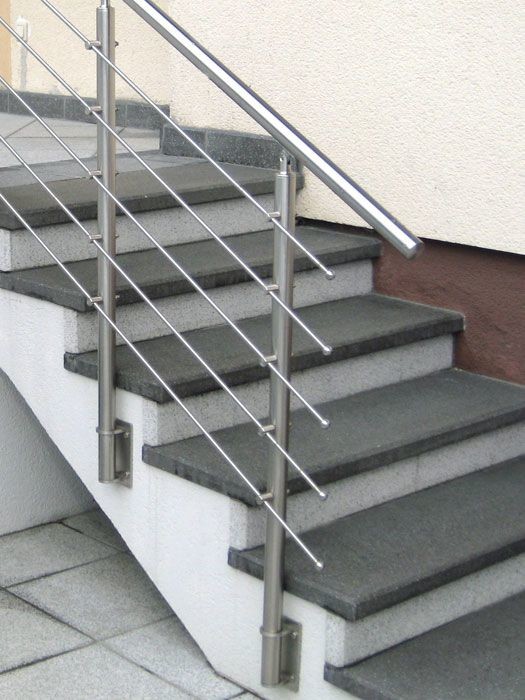 Glass Baluster 10mm SS304 Satin Stainless Steel Stair Railing