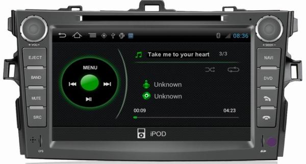 Ouchuangbo auto radio 3G wifi TV DVD navi multimedia for Toyota Corolla 2007