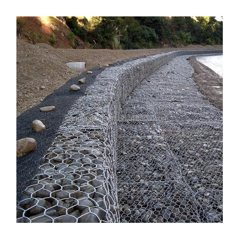 Marine and Seawall Protection Galvanized 2x1x1m Gabion Wall Basket Mattress Cage 60x80mm