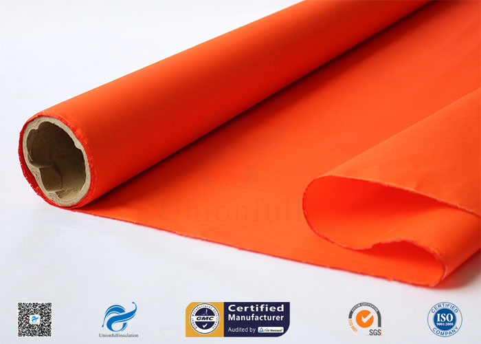 0.2mm Orange Acrylic Coated Fiberglass Cloth High Temperature Resistant
