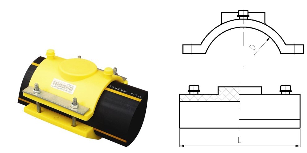 DN63-DN355 SDR11 Repair Saddle PE Electrofusion Fittings