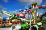 Outdoor Water Park Games Equipment Large Fierglass Slide Sets