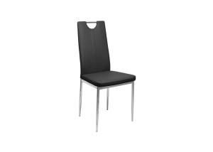 China 0.25m³ 60KGS Modern Dining Chair With Chrome Metal Leg wholesale