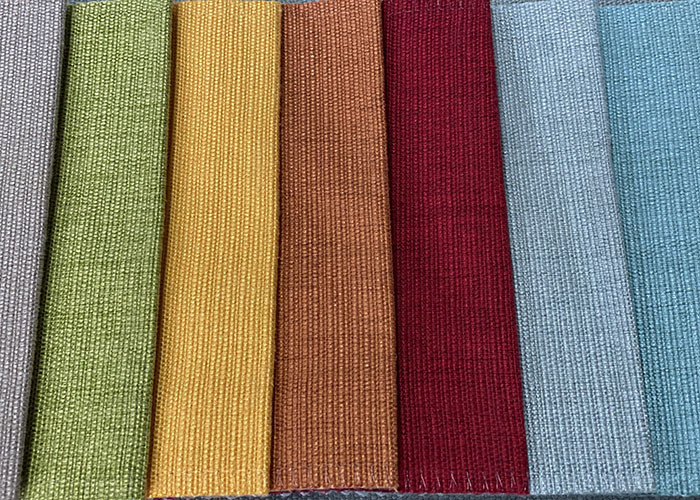 Shrink Resistant Linen Sofa Fabric 280gsm Polyester Furniture Textile