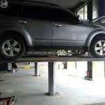 Hydraulic Ground Hidden Design Single Post Car Lift For 3500kg Vehicles