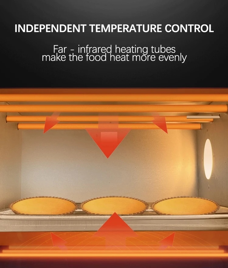 Bakery Equipmen Kitchen Catering Commercial Luxury 1 Layer 1-3 Trays Bread Cake Pizza Baking Machine Oven