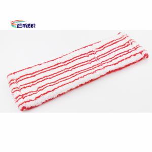 China 5&quot;X18&quot; Dry Cleaning Mop Red Stripe Dry Mop Replacement Head wholesale