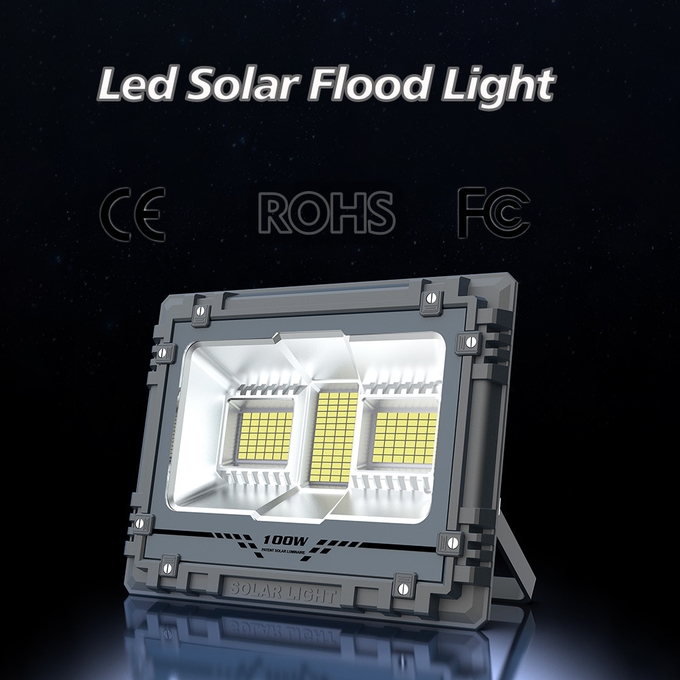 RGB Solar Flood Light Outdoor 500w With Polycrystalline Silicon Solar Panel