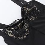 OEM maufactory Skirts Autumn cross -border new sexy sleeveless lacewave collar