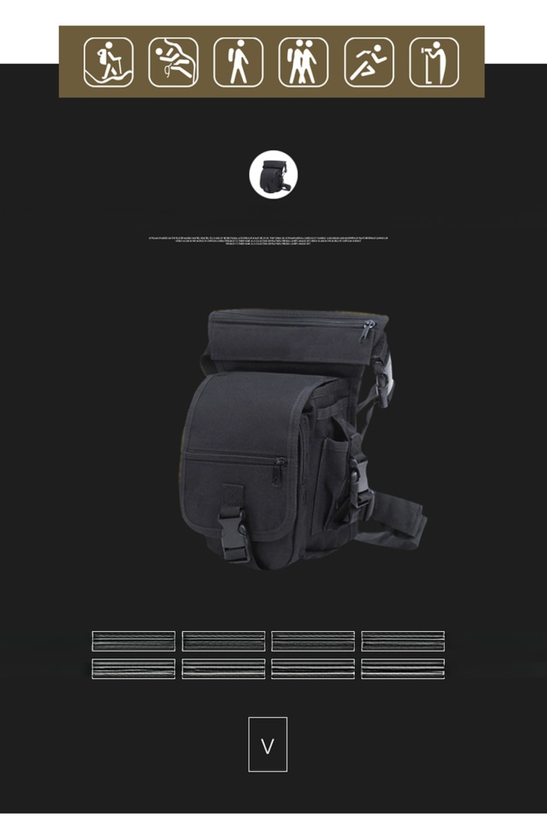 Barrel-shaped Multi-Function Leg Bag Backpack for Camping and Training 15*16*30cm