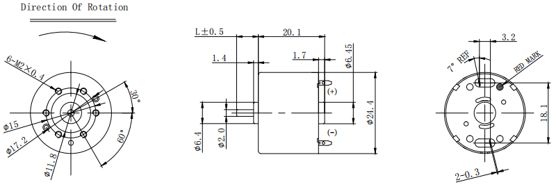 RF-310 Motor Other Custom Motor Micro Brush DC Electric Motor Dimension