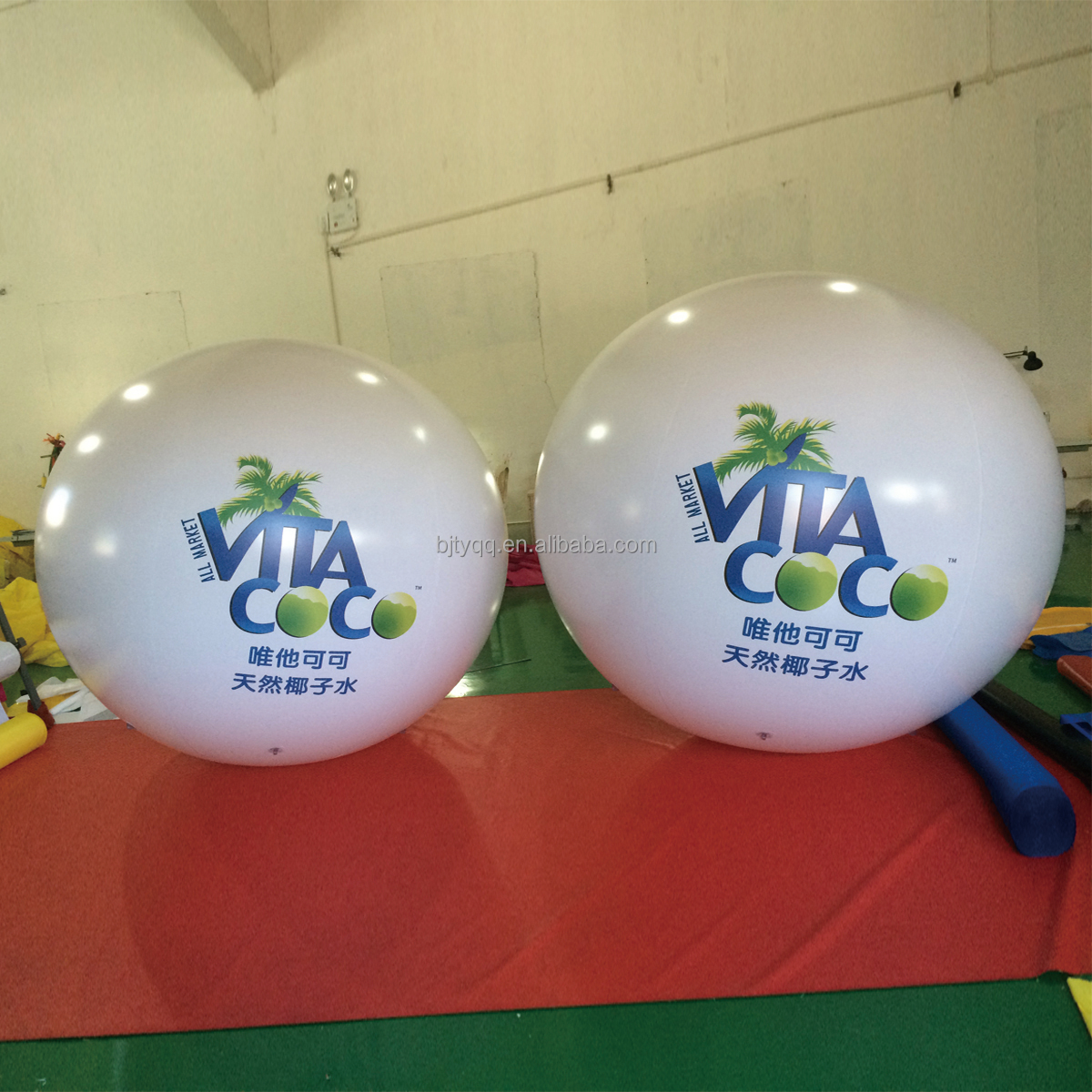 Flashing inflatable Helium waterproof led light moon planet balloon with sticks for christmas party event decorations