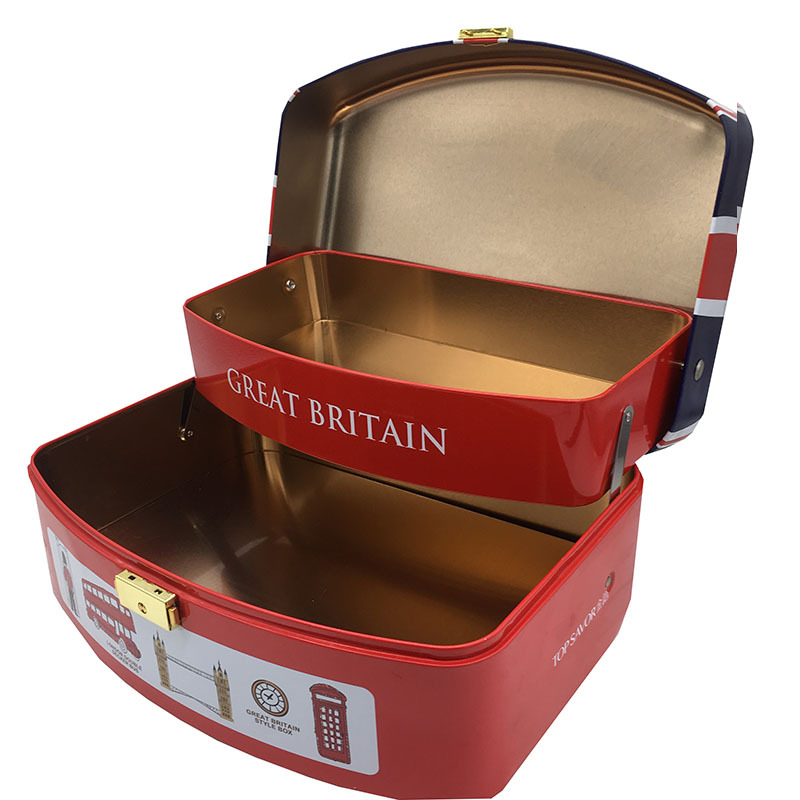 Antirust Dustproof Empty Decorative Cookie Tins , FSC Decorative Tin Cans With Lids
