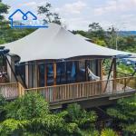 Wooden Structure Large Space Outdoor Glamping Hotel Tent For Yourself Require