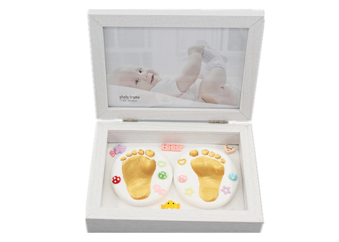 Modern Baby Keepsake Box Hand And Foot Prints Souvenir Children / Baby Folding Gift Box
