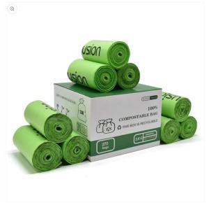 China Aisunbio Compostable Dog Poop Bag Green Customized wholesale