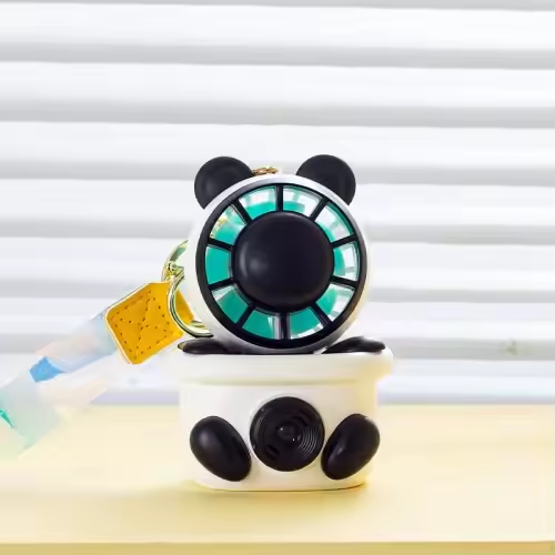 Mini Dynamic Projection Toys Keychain Camera Fan Portable Toy Key Rings