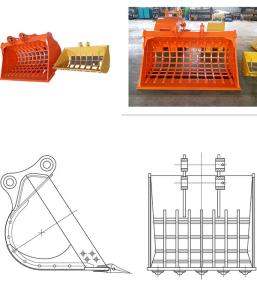 China Large Volume Hot Sale Excavator Skeleton Bucket For Mini Excavator PC30, CAT306, CAT308, Etc wholesale