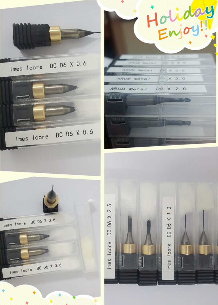 CAD CAM Cutters 3mm Dental Milling Burs For Zirconia Block Metal Emax